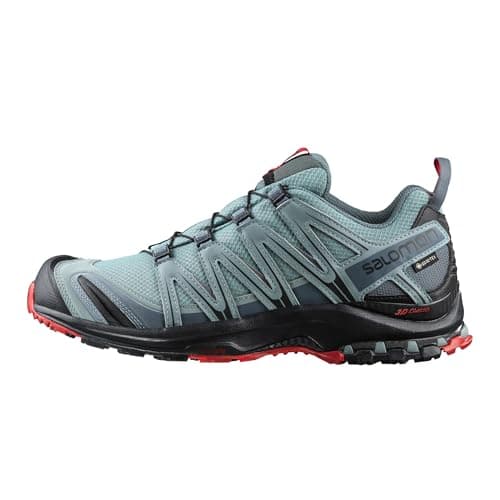 Image of Salomon XA PRO 3D GTX, Men’s Trail Running Shoes, Grey (Lead/Black/Barbados Cherry Lead/Black/Barbados Cherry), 10.5 (45 1/3 EU)