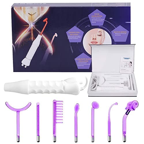 Image of High Frequency Face Wand, Yofuly Portable Frequency Facial Machine with 7 Purple Electrodes, Skin Tightening Machine for Facial Beauty, Face Device for Wrinkle Removal, Anti-Acne