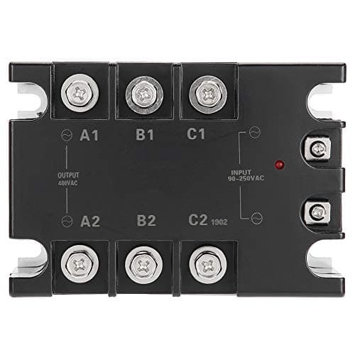 Image of Oumefar AC-AC 3 Phase Solid State Relay 40A Load 24-480VAC High Switching Speed SSR for Industrial Automation Device