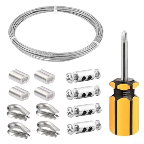 Image of 2mm Stainless Steel Wire Rope Kit Nylon Coated 10M 20M 30M Rust Resistant Cable for Garden Plant Support Clothesline Picture Hanging Outdoor Use Strong Flexible DIY Project(10 meters)
