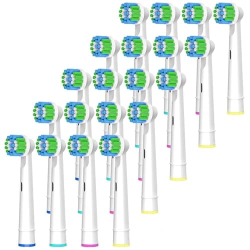 Image of Oral B Compatible Toothbrush Heads, 20pcs Betterchoi Replacement Brush Heads for Most Braun Oral B Electric Toothbrushes.