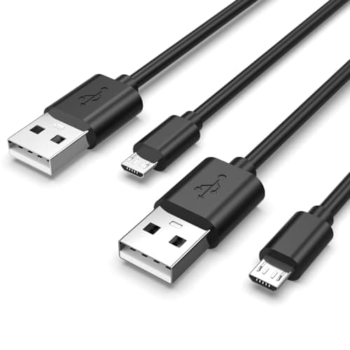 Image of Superer Micro USB Charger Cable Fit for Sony PS4, Xbox One, PlayStation 4, PS4 Pro, PS4-Slim, Fit for Xbox One S/X Series Controller Fast Charging Cord - Durable Power Lead (2 Pack, 1.5 M)