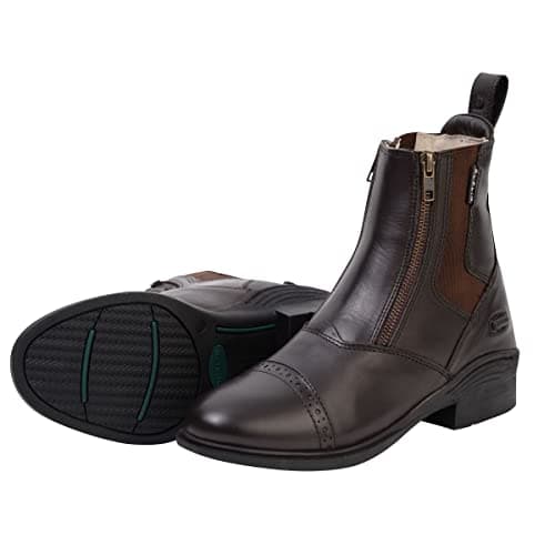 Image of Dublin Evolution Double Zip Front Paddock Boots, Brown, Adults 8