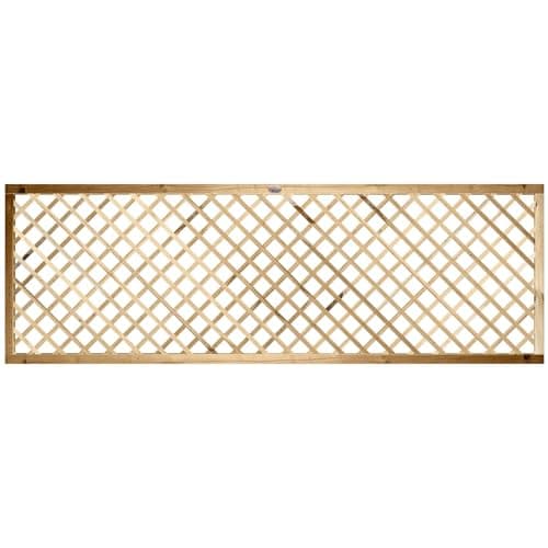 Image of Diamond Standard Elite Alderley, 6ft x 2ft Fence Panel Trellis Topper Wooden Lattice | Decorative Fencing Topper for Outdoor Garden Wall, Pergola, & Arch (Wide: 182.8cm x High: 60cm)
