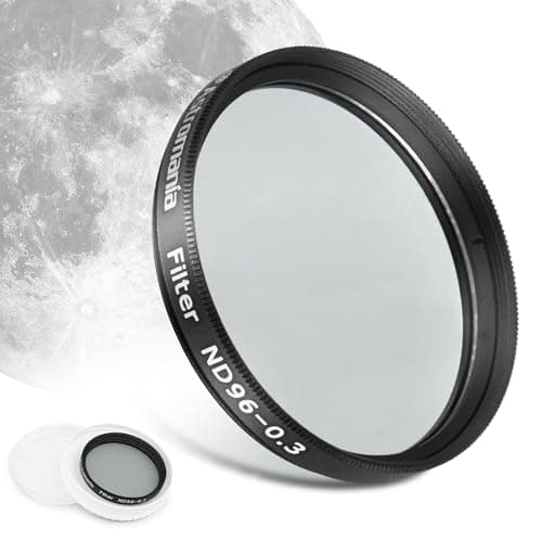 Image of Astromania Telescope Moon Filter 2 inch, Neutral Density Telescope Filter ND96-0.3 with 50% Light Transmission Reduces Moon Glare&Enhances Lunar Crater Detail, Work with Telescope Accepts 2" Eyepiece