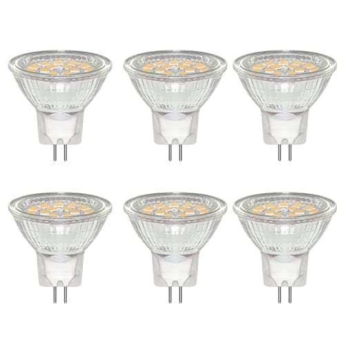 Image of Caldarax 6 Pack MR11 GU4 12V 3W LED Bulb, Warm White 3000K, Equivalent to 30W 20W Halogen Spotlight Bulb, 35mm*35mm, 300LM, GU4 Bi-Pin Base, 120° Beam Angle, Non-Dimmable, for Hallway, Living Room