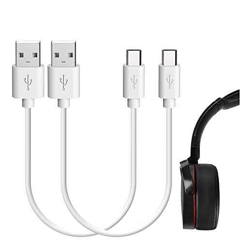 Image of Geekria USB Headphones Short Charger Cable Compatible with Sony MDR-XB950B1, XB650BT, WH-CH700N, 1000XM2, MDR-1000X, USB to Micro-USB Replacement Power Charging Cord (1ft / 30cm 2Pack)