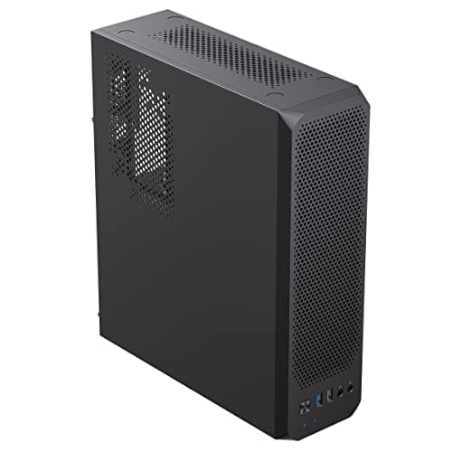 Image of CiT S8-13 SFF Micro-ATX PC Case – Supports mATX & Mini-ITX – 80mm Fan Pre-Installed - Mesh Front Panel – USB 3.0 & USB 2.0, Compact SFF Business Workstation Case | Black