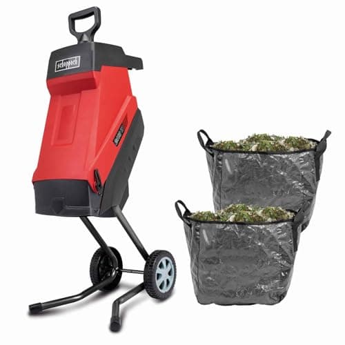 Image of Scheppach GS55 Electric Garden Shredder | 2400 W Motor | Cuts Branches up to 45 mm | 45 L Collection Bag & Wheels