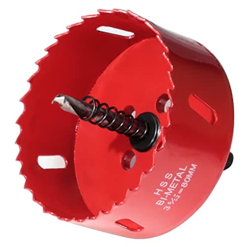 Image of GARHWAL Bi-Metal Hole Saw 80 mm with Arbor and Pilot Bit - Smooth Fast Cutting for Wood, Plywood, Plastic, Drywall, Thin Metal Sheets, and More | Ideal for Ceiling Light Installation and DIY Projects