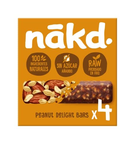Image of Nakd Peanut Delight Raw Fruit and Peanut Bars, 4x35g