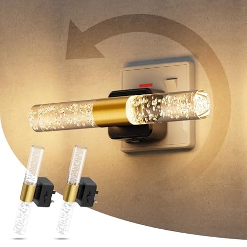 Image of LOHAS-LED Plug in Night Light,2 Pack Night Light Plug in Wall with Dusk to Dawn Sensor, 3000K Warm White, Dimmable 0-100LM, Acrylic Bubble Nnightlight for Bedroom Hallway Kitchen (2 Pack)