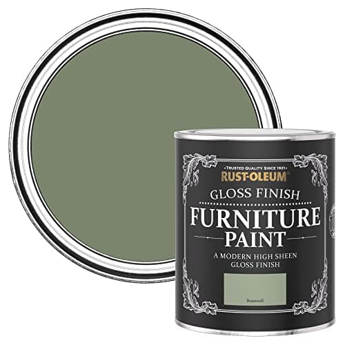 Image of Rust-Oleum Green Furniture & Skirting Board Paint in Gloss Finish - Bramwell 750ml
