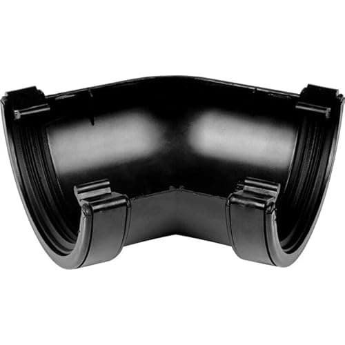 Image of SHMOX 112mm Half Round Gutter 135 Angle Bend Gutter Pipes and Fittings- Black