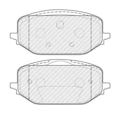Image of FERODO BRAKE PADS | FDB5337 | FRONT | FOR CITROËN BERLINGO 2018- | OE-MATCHING QUALITY | ECO-FRICTION FUSE+ TECHNOLOGY