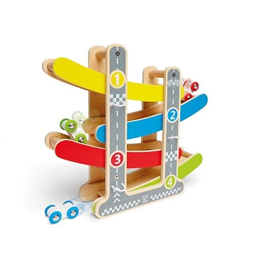 Image of Hape Fast Flip Racetrack - Wooden Toddler Toy (18+ Months)
