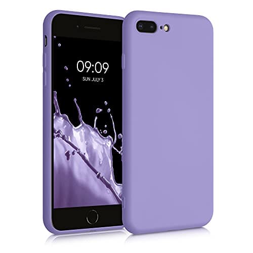 Image of kwmobile Case Compatible with Apple iPhone 7 Plus/iPhone 8 Plus Case - Slim Protective TPU Silicone Phone Cover - Violet Purple