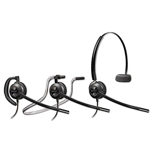 Image of Plantronics - EncorePro HW540 Convertible Headet - Wired Convertible (3 wearing styles) Headset with Boom Mic - Connect to your PC and/or Deskphone
