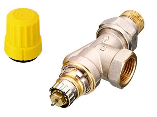 Image of Danfoss Valve housing RA-UN 15 R 1/2, UK (axial), matt nickel plated 013G3043