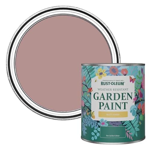 Image of Rust-Oleum Pink Mould-Resistant Garden Paint in Matt Finish - Heartfelt 750ml
