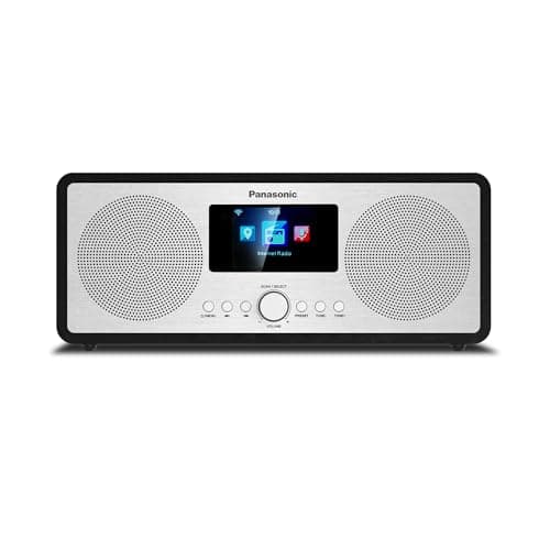 Image of Panasonic RF-D40EGK-K Internet & DAB+/FM Radio with Bluetooth, 6W, 7.5cm Speakers, 2.4" TFT Colour LCD, Alarm & Sleep Timer, Remote Control, USB, Wi-Fi, Black