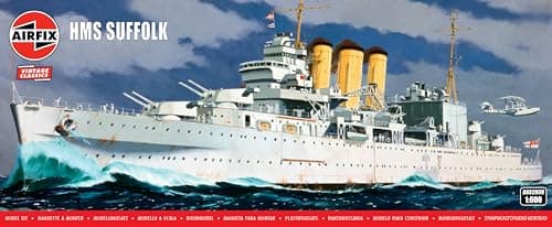 Image of Airfix A03203V HMS Suffolk Classic vintage Model Building kit