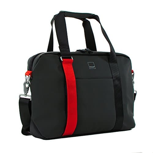 Image of Acme Made AM20111-HT North Point Attache Bag - Black/Tangerine