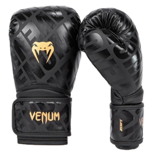 Image of Venum, Contender 1.5 XT Boxing Gloves, Unisex Adult, 12 Oz, Black/Gold