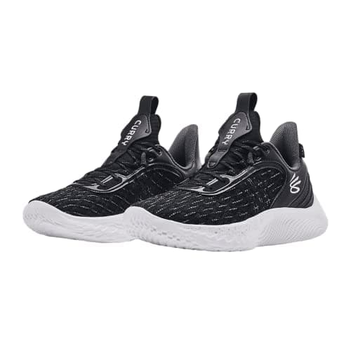 Image of Under Armour Unisex Adult Curry Flow 9 Team Basketball Shoes, Black/White, 9.5 Women/8 Men