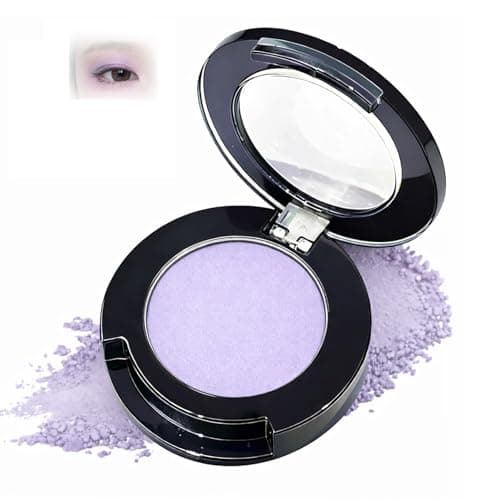 Image of Matte Light Lavender Eyeshadow – High Pigment Cool Tone Single Shadow, Smooth Blendable Pressed Powder, Long-Lasting Waterproof Eye Makeup for Bright and Soft Eye Looks (Light Lavender)