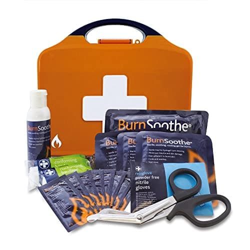Image of Reliance Medical First Aid Kit Standard Burn Aid Kit in Aura Box - Includes Gel Soaked Dressings, Ideal for Treating Burns, Scalds, Sunburn, Complete Dressing Kit for Emergency Care