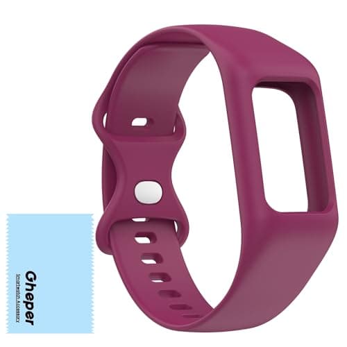 Image of Gheper Soft Watchband Compatible with Fitbit Charge 5, Charge 4, Charge 3/3SE Silicone Wristband All-round Protective Band Replacement Strap (Wine Red)
