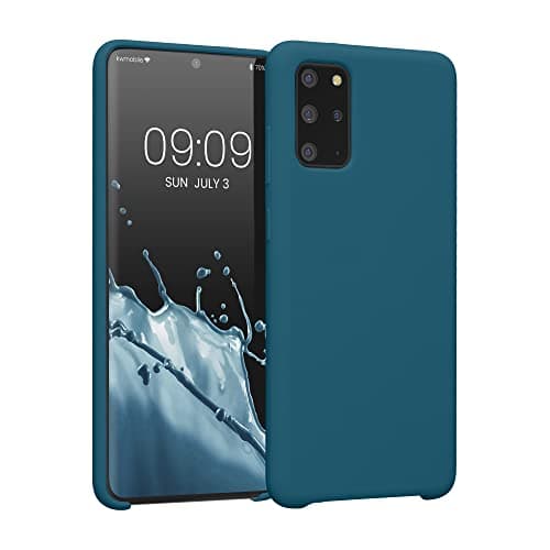 Image of kwmobile Case for Samsung Galaxy S20 Plus Case - Soft Cover - Shockproof Silicone - Wireless Charging Teal Matte