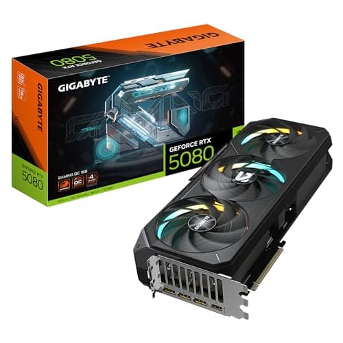 Image of Gigabyte GeForce RTX 5080 GAMING OC 16G Graphics Card - 16GB GDDR7, 256bit, PCI-E 5.0, 2730MHz Core Clock, 3 x DisplayPort, 1 x HDMI, GV-N5080GAMING OC-16GD