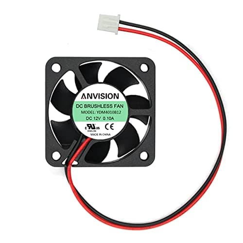 Image of ANVISION 40mm x 10mm 4010 Dual Ball Bearing DC 12V Brushless Cooling Fan, YDM4010B12