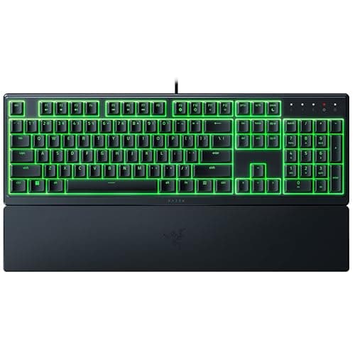 Image of Razer Ornata V3 X - Low Profile Gaming Keyboard (Silent Membrane Switches, UV-Coated Keycaps, Durable, Spill-Resistant Design, Ergonomic Writst Rest) US Layout | Black