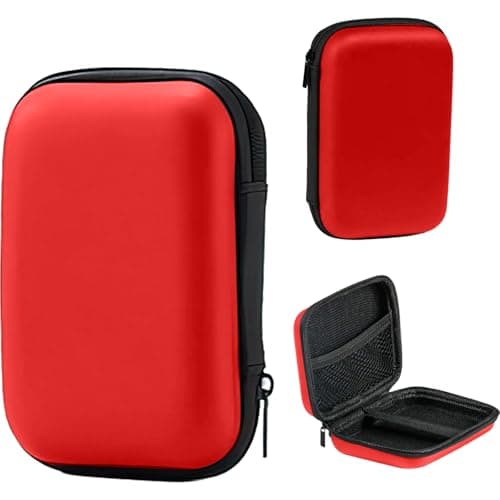 Image of KZIOACSH Carrying Case for RG36 Pro/R36 Pro/R36S/G35XX/RG353V, Full Body Protection Waterproof Shockproof EVA Handheld Game Console Travel Storage Box, Red