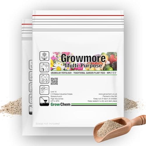 Image of Grow Chem Growmore Fertiliser - 10KG (2x5KG Bags) – Multi-Purpose Plant Food Granules - NPK 7-7-7 Nourishes Plants with Essential Nutrients – Suitable for All Plant Types - Garden Fertiliser