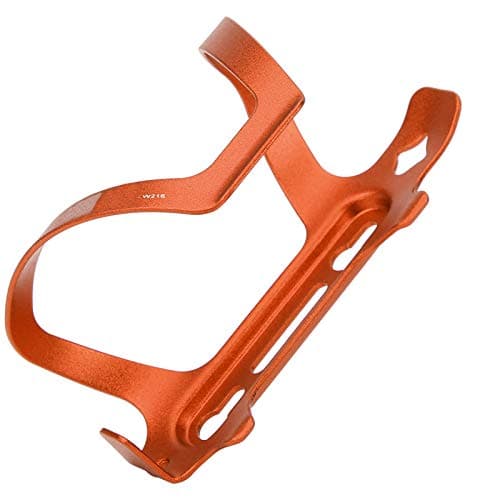 Image of Tbest Universal Water Bottle Cage, Aluminium Alloy Bike Drink Water Bottle Holder Water Cup Bracket Lightweight Bike Cycling Accessories (Orange)