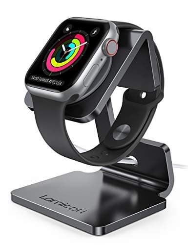 Image of Lamicall Stand for Apple Watch, Charging Stand - Desk iWatch Holder Charging Dock Station for Apple Watch Ultra 3/2/1, Series 11/10/9/8/SE2/7/6/SE/5/4/3/2/1 (49/45/44/42/41/38mm) [Not Charger]- Black