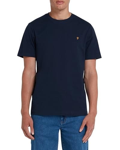 Image of Farah Mens Danny T-Shirt, Ture Navy, XL UK