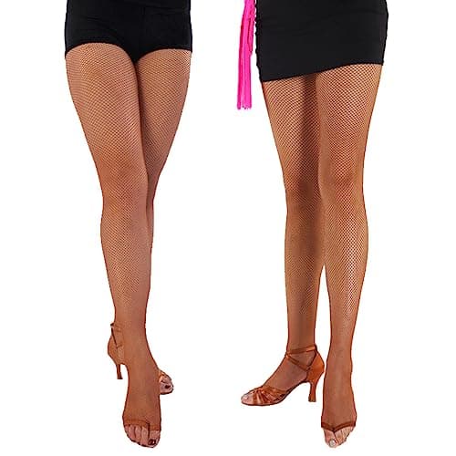 Image of Zimoer Professional Fishnet Dance Tights - Women's Seamless Latin Dance Stockings