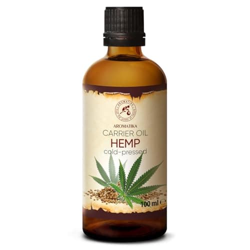 Image of Hemp seed oil 100ml - 100% Pure & Natural Hemp Seed Oil - Benefits for Skin - Hair - Face - Body - Great for Beauty - Relax - Massage - Glass Bottle