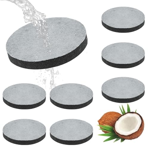 Image of 8 Pack Water Bottle Filter Discs Compatible for Brita Fill & Go Filter Bottles, Micro Disc Replacement Filter Compatible with Brita Water Bottle, Water Filter Discs Reduce Chlorine, Microparticles in