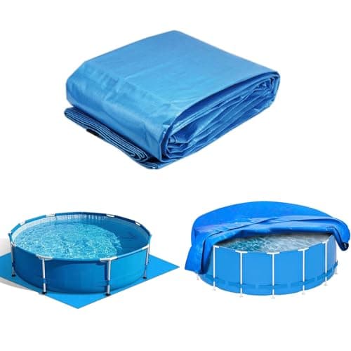 Image of Foldable Swimming Pool Ground Cloth, 274x274cm Waterproof Pool Floor Protector, Durable & Easy to Clean Pool Mat for Frame Pools, Above Ground Pools, Paddling Pools, Indoor & Outdoor Use (274*274)