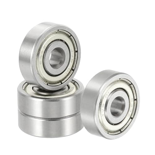 Image of sourcing map 4 Pack 634ZZ Deep Groove Ball Bearings, 4x16x5mm Chrome Steel Double Shield Bearing for Electric Motor, Home Appliances, Garden Machinery, (ABEC5)