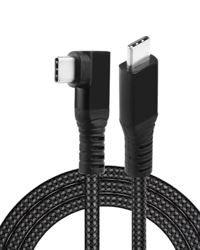Image of Link Cable USB C to USB C for Meta Quest 3S/3/2/Pro/Pico 4/Ultra VR Long Cable for Pico 4 Ultra/4 PC/Steam Oculus/Meta 90 Degree Right Angle Fast Charging Accesorios for Virtual Reality Headset PC VR