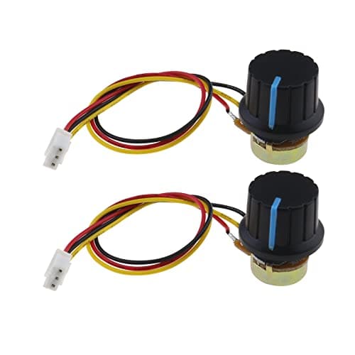 Image of ECSiNG 2 Sets B10K Linear Taper Rotary Potentiometer WH148 10 K Ohm Single Turn Carbon Film Variable Resistor with XH2.54-3 Pin Connector Wire Cable