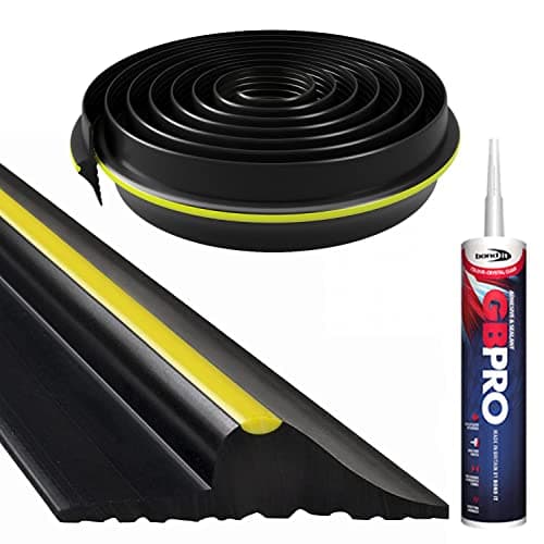 Image of Heavy Duty Garage Door Floor Threshold Weather Seal Rubber Draught Rain Excluder (8ft)