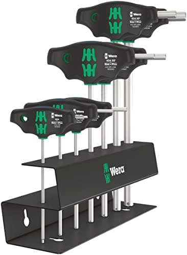 Image of Wera 05023453001 454/7 HF Set 2, Cross Handle Screwdriver Set, 7 Pieces, Black, Hex-Plus - Metric